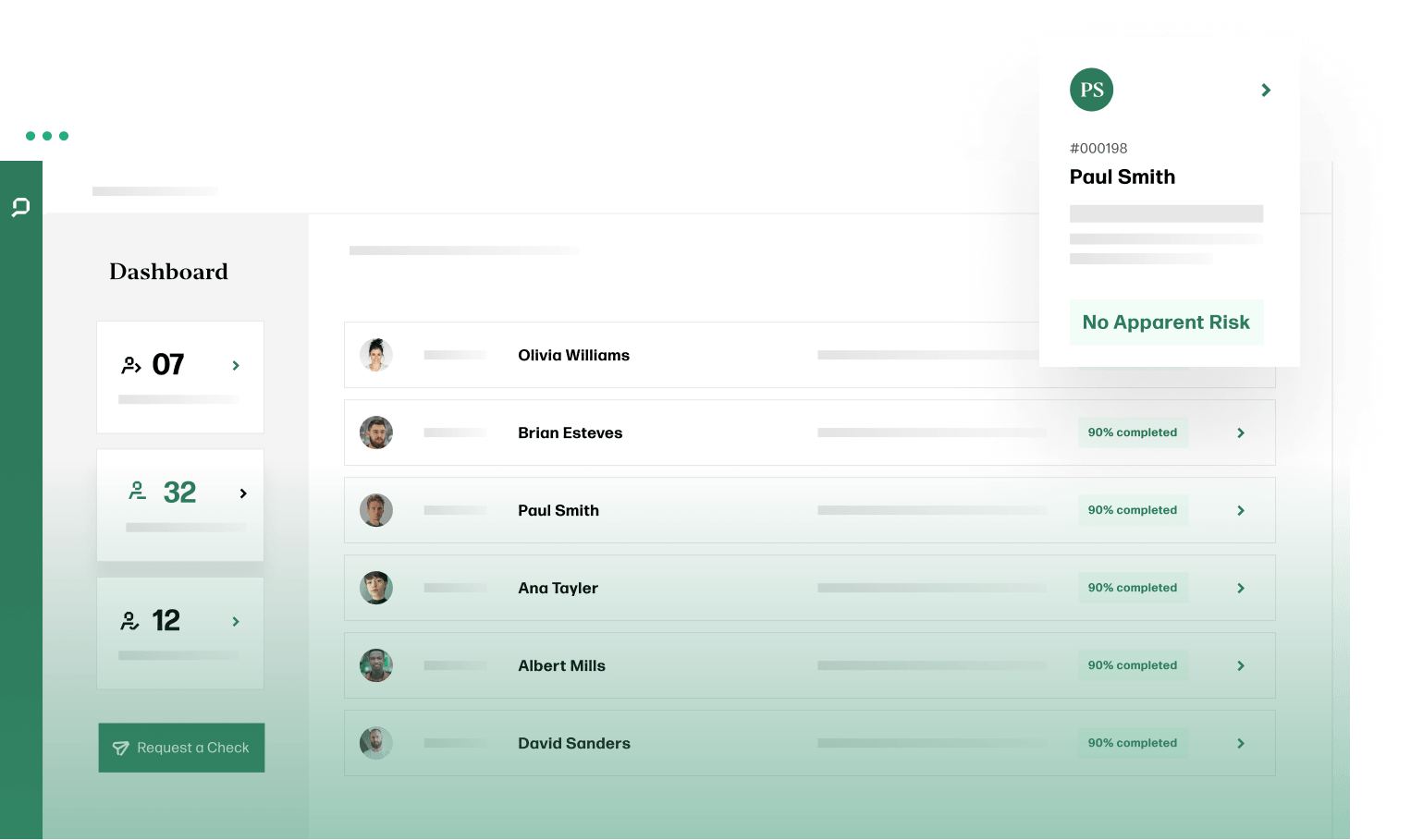 Human Check Panel PeopleCheck | The Platform
